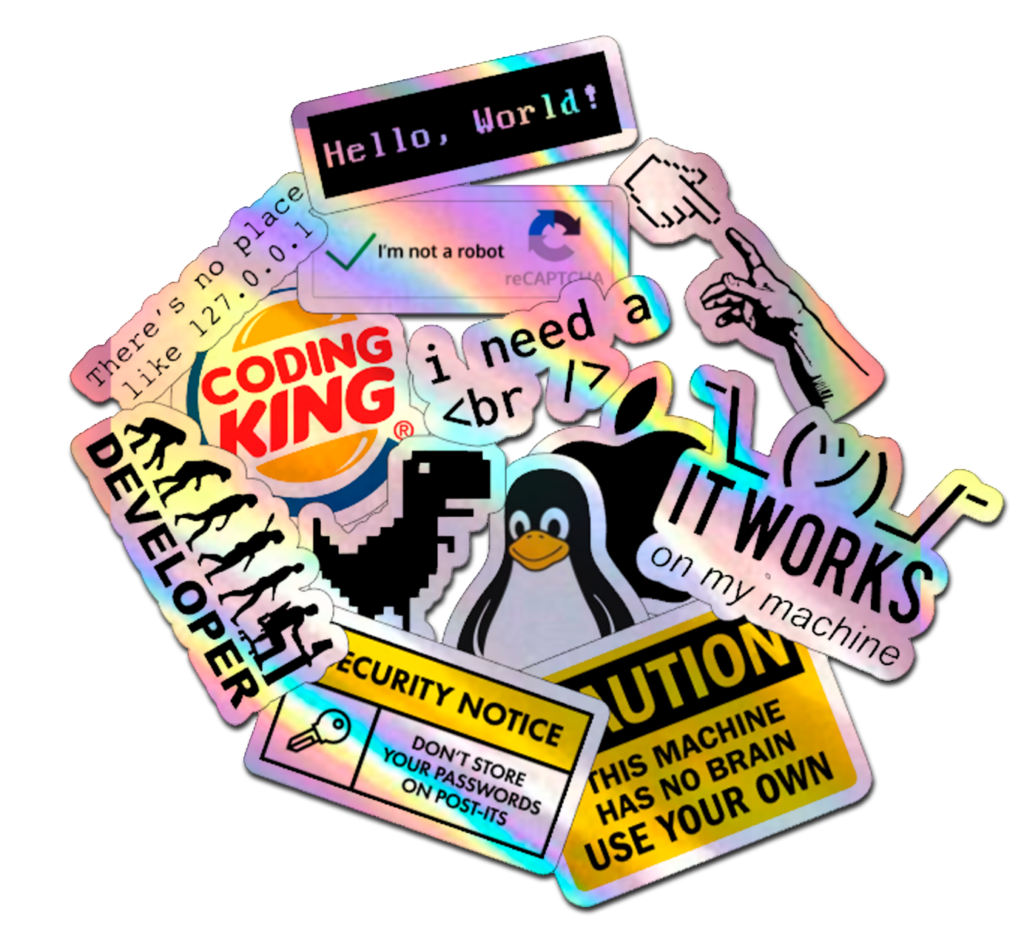 Contoh Sticker Program Stickers Programacion Holo Mini Plancha - VALU® Gráfica Creativa