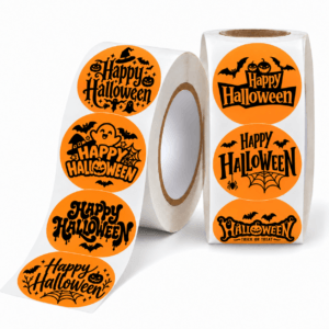 etiquetas-adhesivas-halloween-circulares-rollo-naranja